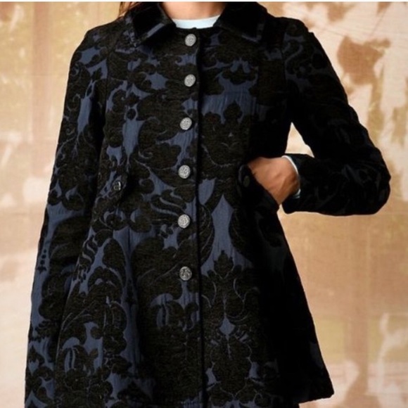 Free People Jackets & Blazers - Free People Newsroom Coat Velvet Brocade